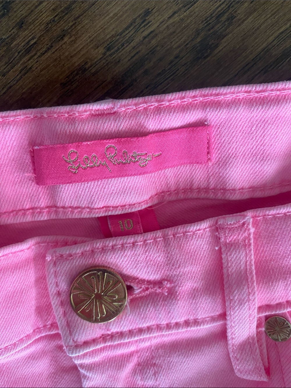 Lilly Pulitzer Neon Pink Cropped Straight Jeans - Picture 4 of 10